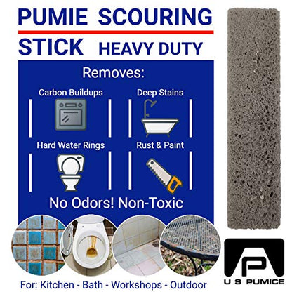 PUMIE Pumice Scouring Stick for Cleaning Toilet Rings Stain & Hard Water Rings, Extra Strong Heavy Duty Pumice Stone for Toilet Cleaning, Rust, Grills, Tough Bathroom, Ovens, Pools & Tubs - Pack of 60 - size: 1 Count (Pack of 60)