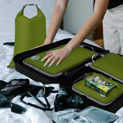 Cipway Compression Packing Cubes for Travel (6 Piece,Green) - color: Green, size: 6PCS