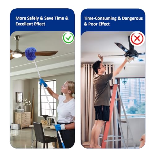 Max 66'' Ceiling Fan Cleaning Duster with Extension Pole Wall Dusting Brush