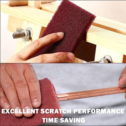Maroon General Purpose Scuff Pads, Scuffing, Scouring Pad, Sanding, Paint Primer Prep Scratch - Surface Preparation Pad Car Auto Body Woodworking 7447-Premium, 5 Inches*15 Feet - color: Maroon, style: 5 Inches*15 Feet