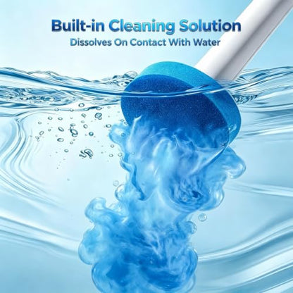 Disposable Toilet Wand Kit with 30 Refills,Wall-Mounted Holder & Storage Caddy,Toilet Brush for Deep Toilet Cleaning, Bathroom Accessories for Home, Dorm & RV(1 Wand+30 Refills) (31)