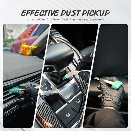 11PCS Car Detailing Brush Set, Boars Hair & Ultra Soft Detail Brushes, Gold - color: Gold 11pcs Detailing Brush Set