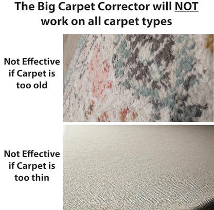 The Big Carpet Corrector- Carpet Rake to Rejuvenate Your Matted Carpet. Perfect for Hallways, Stairs, Steps, and Other High Traffic Areas.