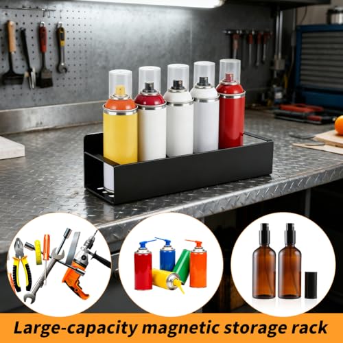2 Pcs Magnetic Aerosol Spray Can Holder,Wall Mounted Toolbox Bottle Rack