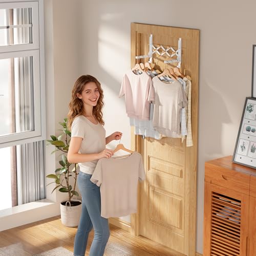BAKON Over The Door Hanger Folding Clothes Drying Rack for Hanging Clothes