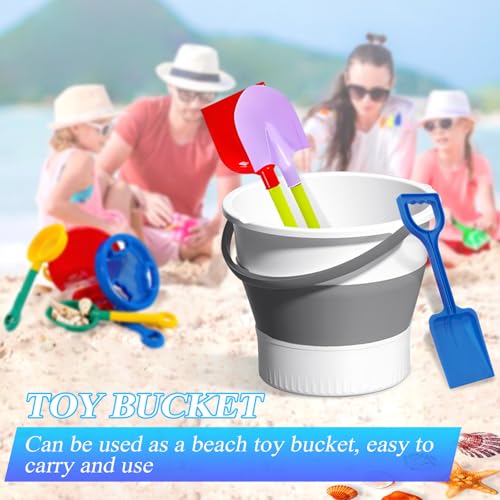 Collapsible Bucket 4.5 Gallon/17L Large Capacity Foldable Cleaning Buckets - color: Large White