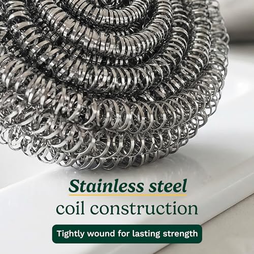 Cuisinart Stainless Steel Wool Scrubber, 12-Pack, Heavy Duty