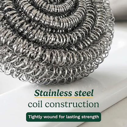 Cuisinart Stainless Steel Wool Scrubber, 12-Pack, Heavy Duty