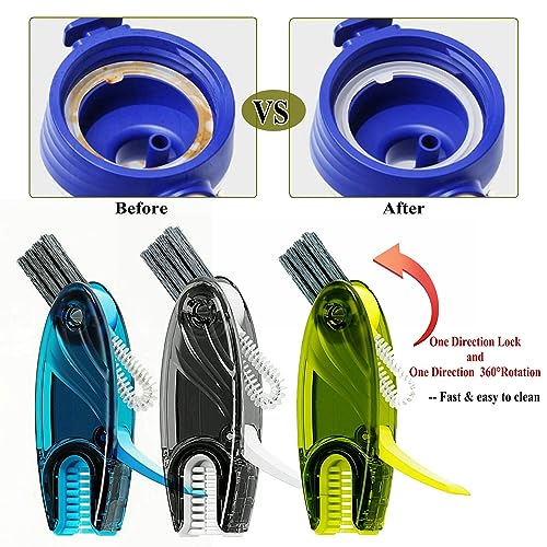 4 in 1 Cup Lid Cleaning Brush Set Multifunctional Bottle Brush Cleaner Tiny Bottle Cup Lid Brush Straw Cleaner Tools Mini Silicone Bottle Cup-Holder Cleaner with Hook Remover 1pc Bright Green - style: 1pc Bright Green 4in1