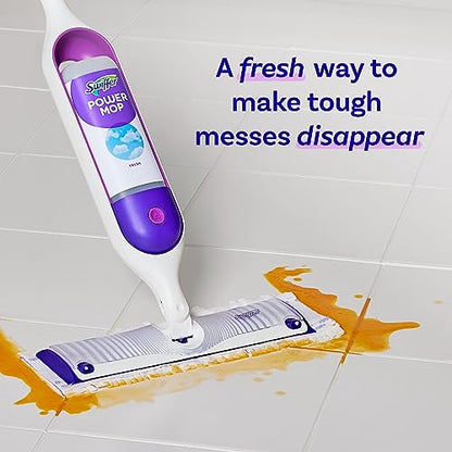Swiffer PowerMop Liquid Floor Cleaner Refills, Solution for Power Mop, Fresh Scent, 2 Count Mopping Fluid Replacement Bottle, Spray Mops Cleaning Juice, No Bucket Needed, Multi-Surface and Wood - size: 25.35 Fl Oz (Pack of 2)