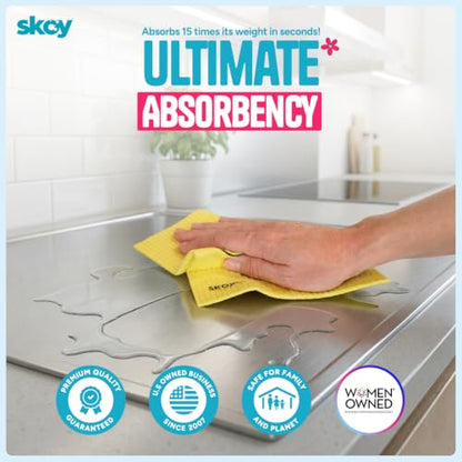 Skoy Cloth, 8-Pack Versatile Swedish Dishcloths for Kitchen and Household Use, Reusable Cleaning Cloths, Planet-Friendly, Dishwasher and Dryer-Safe, Gray - color: Gray, size: 8-Pack