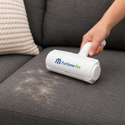 Self-Cleaning Pet Hair Remover Roller for Dog & Cat Hair, Reusable Lint Roller for Furniture, Couch, Carpet, Bedding & Car Seats, No Sticky Tape or Refills
