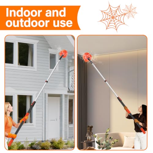 20FT Cobweb Duster with Extension Pole - High Reach Duster - size: 12 FT