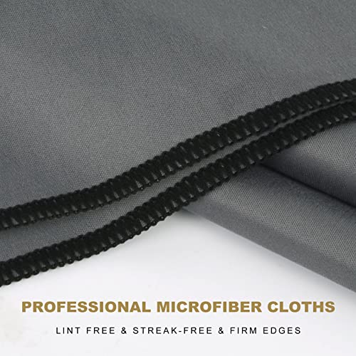 SINLAND Microfiber Glass Polishing Cloths Cleaning Rag 20x25In 4Pk Darkgrey - color: Dgrey, size: 20Inchx25Inch 4Pcs