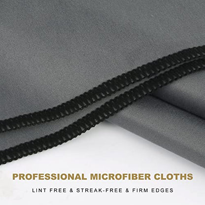 SINLAND Microfiber Glass Polishing Cloths Cleaning Rag 20x25In 4Pk Darkgrey - color: Dgrey, size: 20Inchx25Inch 4Pcs