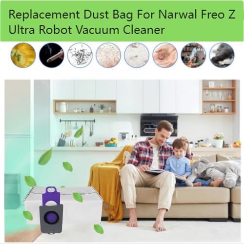 Dust Bags Replacement for Narwal Freo Z Ultra/Freo Z10 Robot Vacuum:8Pack