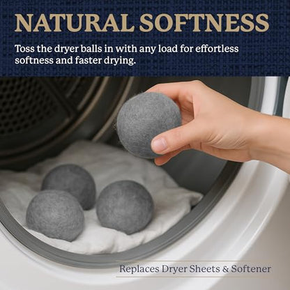 Farberware Wool Dryer Balls, 4-Pack, Reusable - color: Gray