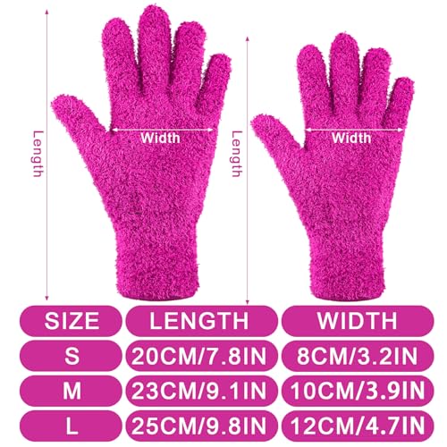 Geyoga 12 Pairs Microfiber Dusting Gloves Household Dust Cleaning Glove Washable Plant Dusting Glove Mittens Gloves - size: Medium
