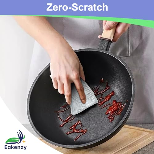 Non Scratch Wire Dishcloth, Multipurpose Wire Dishwashing Rag for Wet and Dry, Steel Cloth for Washing Dishes, Rust Removal Cleaning Cloth Kitchen, No Odor, Double Layer, 60 Pack - size: 60 Pack