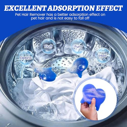 Pet Hair Remover for Laundry Reusable Dryer Pet Hair Balls and Lint Traps Effortlessly Removes Effective Dog Cat Fur Cleaner for Bedding,Blankets,Couch,Clothes (4Pcs) - size: Small 4Pcs