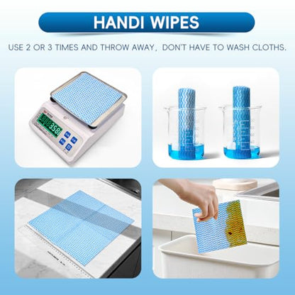 Disposable Dish Cloths,100Pcs, Reusable Kitchen Cleaning Cloths Dish Cloth 11.8X11.8 inch, Disposable Dish Towels for Kitchen, Household Cleaning Yellow