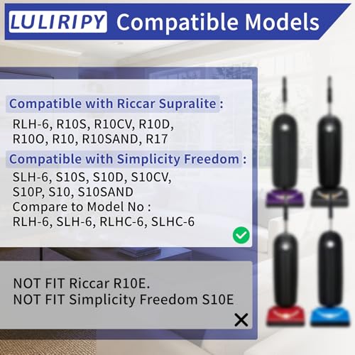 Replacement HEPA RLH-6 Vacuum Bags Compatible with Riccar Supralite