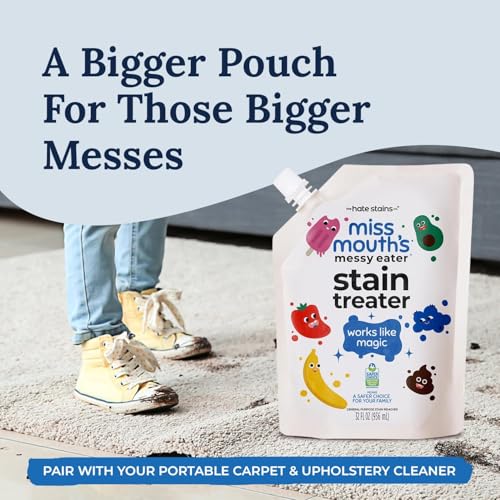 Miss Mouth's Messy Eater Stain Treater - 32oz Refill - Newborn & Baby Essentials - No Dry Cleaning Food, Grease, Coffee Off Laundry, Underwear, Fabric - style: Single (32oz)