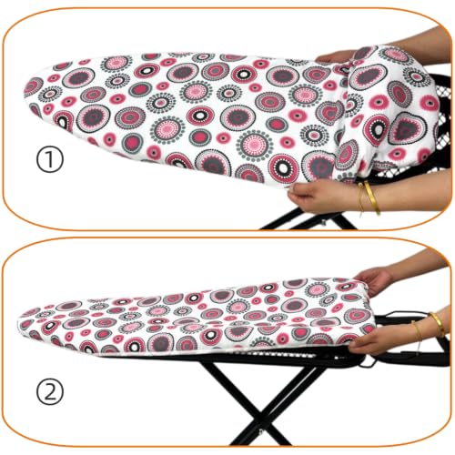 Ironing Board Cover and Pad,12x36In Sewn-in Thick Feltpads - color: 12x36in-red Circle