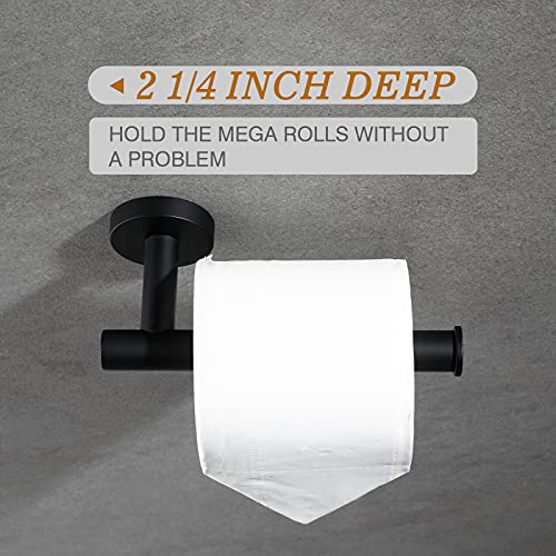 USHOWER Matte Black Toilet Paper Holder - color: Matte Black