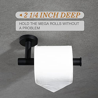 USHOWER Matte Black Toilet Paper Holder - color: Matte Black