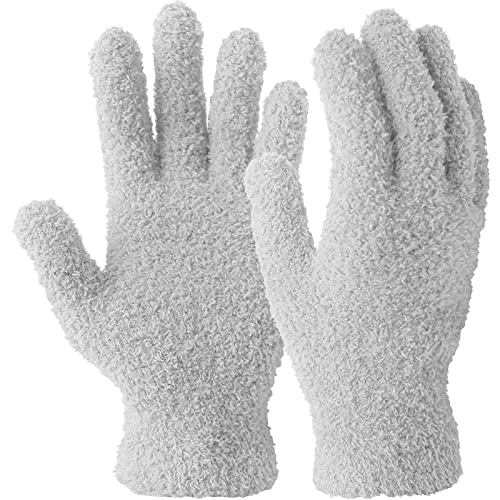 Evridwear Microfiber Dusting Gloves for Plants & Blinds - color: Grey, size: Small/Medium (Pack of 1)