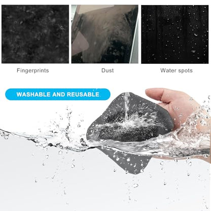 Ohleats Car Screen Cleaner, Microfiber Cleaning Pad - color: Blue&Gray,1Pcs