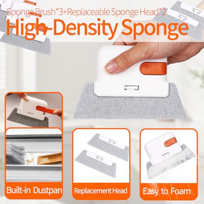 Window Sill Cleaner Tool - 14 Pcs Magic Door Window Track Cleaning Tool Kit - size: 14 PCS