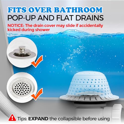zaa Shower Drain Hair Catcher Bathtub Drain Strainer Sink Drain Protector - color: Gray, size: 1pack