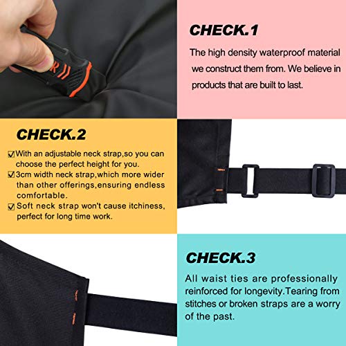 Waterproof Apron for Men and Women - Black - color: Black-1