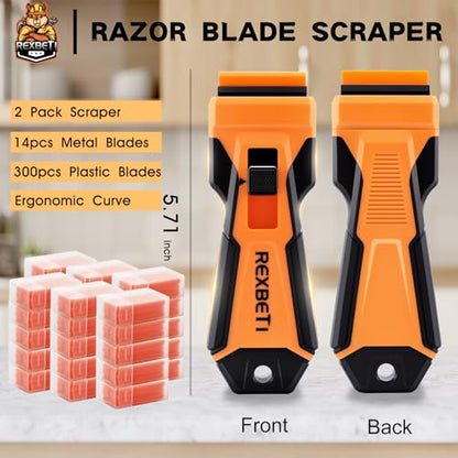 REXBETI Razor Blade Scraper Tool, Paint, Windows, Glass Stovetop Scraper