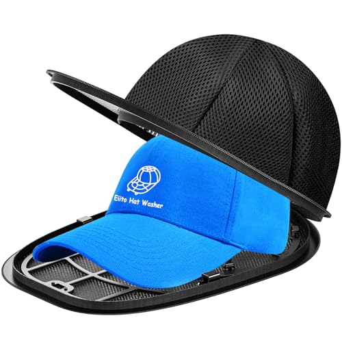 Eiito Hat Washer Cage, 1 Pack Black Ball Cap Washer for Adult & Kids - color: With Mesh Black 1 Pack