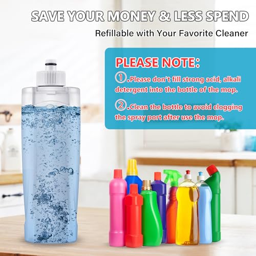 Spray Wet Mops for Floor Cleaning: Hardwood Floor Mop Refillable Dust Mop - color: Cyanine