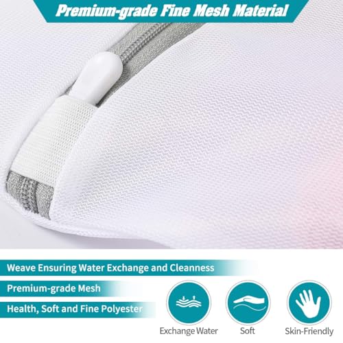 Lingerie Bags for Washing Delicates,Bra Fine Mesh Wash Bag,Keep Cloth Shape in the WasherDelicates Laundry Bags,Small Fine Mesh Laundry Bags，for Jackets, Curtains, Jeans (1 Large,1 Medium)