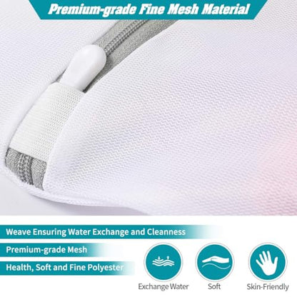 Lingerie Bags for Washing Delicates,Bra Fine Mesh Wash Bag,Keep Cloth Shape in the WasherDelicates Laundry Bags,Small Fine Mesh Laundry Bags，for Jackets, Curtains, Jeans (1 Large,1 Medium)