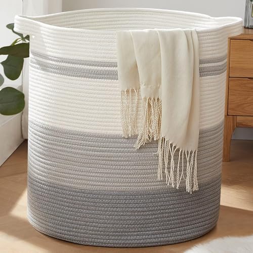 OIAHOMY 120L Laundry Basket Laundry Hamper Nursery Hamper Gradient Gray - color: Gradient Gray, size: 20*20*22.5in