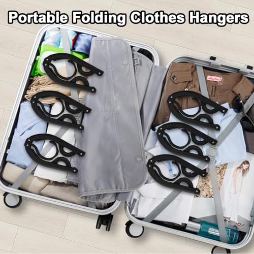 24PCS Travel Hangers,Portable Folding Clothes Hangers,with Clotheslines