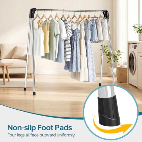 TOOLF 55 Inch Stainless Steel Collapsible Clothes Drying Rack - size: 55 inch new