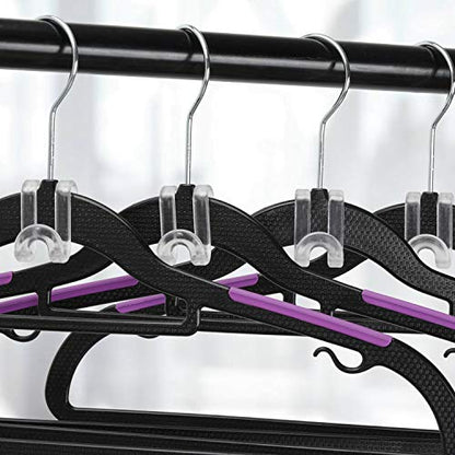 Mlici 60 Pack Space Saving Hanger Hooks, Connector Hooks for Closet, Clear - color: Clear