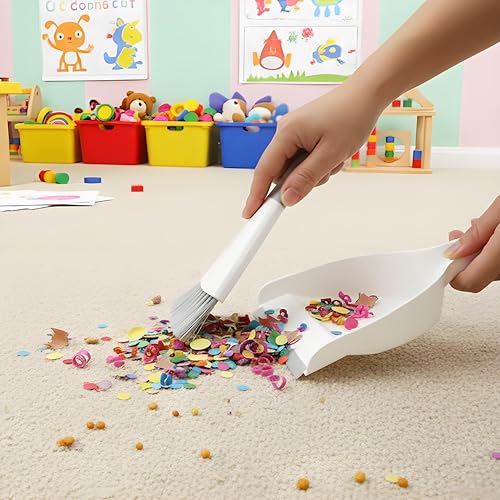 Small Hand Dust Pan and Brush - Small Broom and Dustpan Set, Mini Broom and Dustpan, Compact Dustpans and Brush for Home Cleaning, Sofa, Desk, Guinea Pig Cage, Cat Litter, etc. (Gray 3 Set) - color: Gray, size: 3 Set