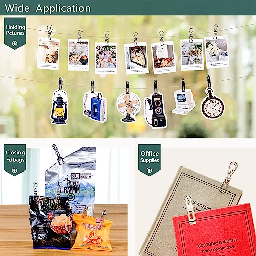 Clothes Pins Metal Stainless Steel Clothespins Laundry Pin Bag Photo Clips - size: 40pcs small size Clothes Pins
