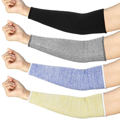 Neer 4 Pair Protective Arm Sleeves Cover,11.8 Inch,Black,Blue,Gray,Yellow - color: Black, Blue, Gray, Yellow, size: 11.8 Inch