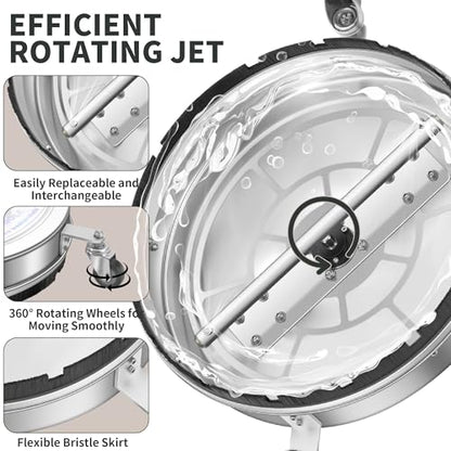 LidoDola 30'' Pressure Washer Surface Cleaner, Power Washer Accessory - size: 30 INCH SILVERY
