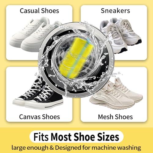 Sneaker Washing Bag Shoe Washing Machine Bag Laundry Shoe Bag for Washer and Dryer Chenille Microfiber 360 Deep Cleaning Shoe Cleaning Bag with Upgraded Durable Smooth Zipper (1pcs) - size: 1pcs