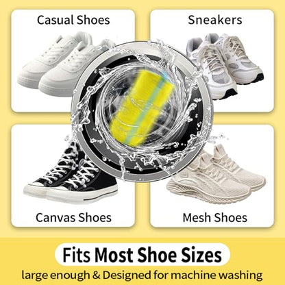 Sneaker Washing Bag Shoe Washing Machine Bag Laundry Shoe Bag for Washer and Dryer Chenille Microfiber 360 Deep Cleaning Shoe Cleaning Bag with Upgraded Durable Smooth Zipper (1pcs) - size: 1pcs